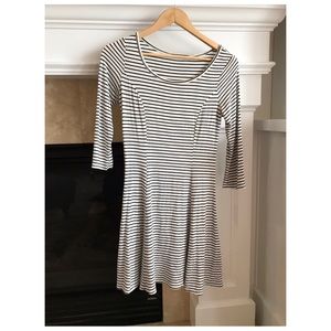 Papaya Striped Mini Dress